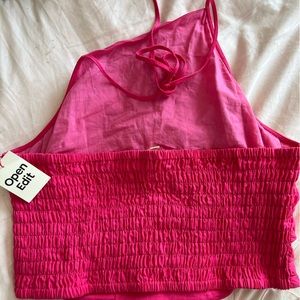 Open edit ruched halter top